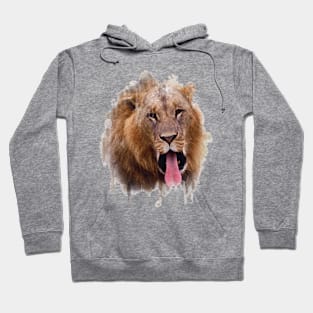 Lion Head Watercolor Hoodie